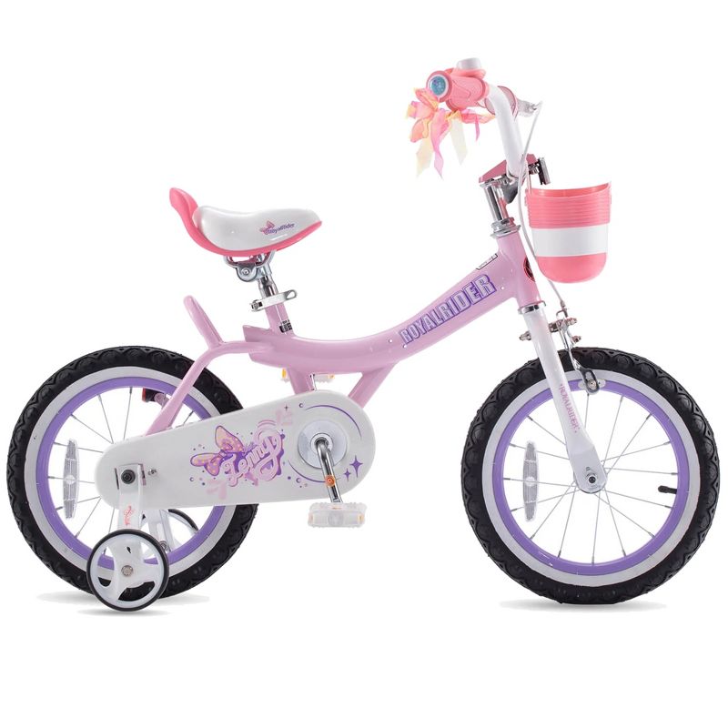 RoyalBaby 14"-20" Kids Bike w/ Basket & Bell, Pink, 2 of 7
