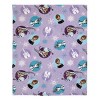 NoJo Disney Frozen Winter Cheer Lavender, Aqua, Green and White, Anna, Elsa and Olaf Toddler Blanket - 2 of 4