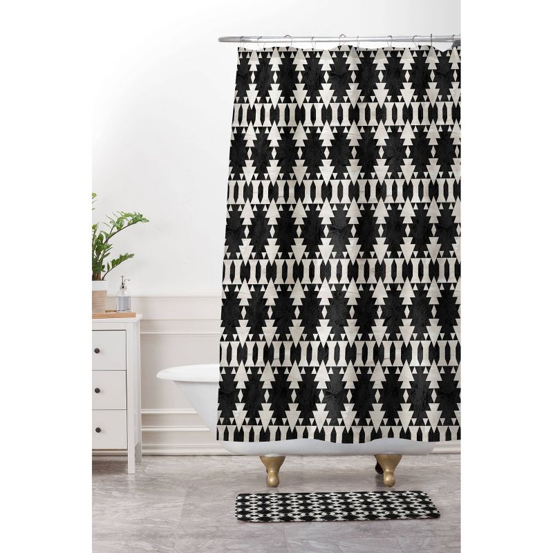 Schatzi Kilim Kind Shower Curtain Black/White - Deny Designs, 4 of 7