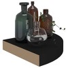 vidaXL Floating Corner Shelves 4 pcs Black 9.8"x9.8"x1.5" MDF - 2 of 4