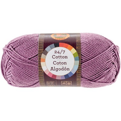 Lion Brand 24/7 Cotton Yarn-Purple  Cotton yarn, Yarn, Crochet hook sizes