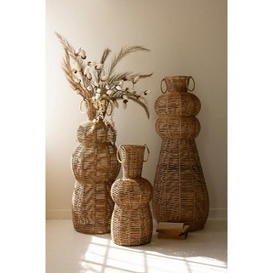 Tall Seagrass Vases for Entryway Decor – 3-Piece Vase Set 55" Tall by Kalalou - 1 of 4