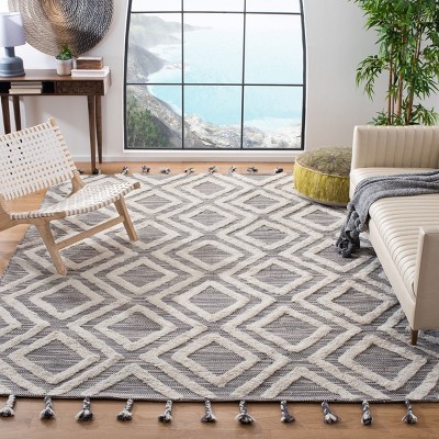 Ivory Harmony Hand-Knotted Wool 9' x 12' Rectangular Area Rug