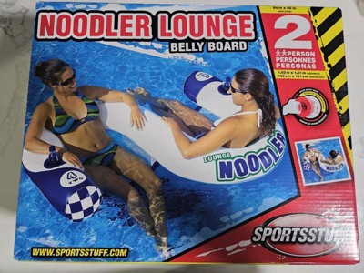 Noodler Sportsstuff Pvc Válvula Rápida Silla Inflable Flotante Sportsstuff Noodler - Para 1 Persona, Con Portavasos, Color Rojo Y Blanco - Ideal Para Piscina O Playa Flotador Lago Río