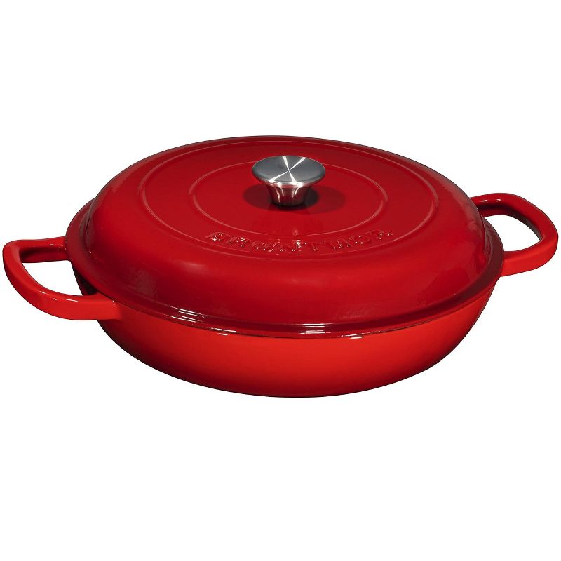Bruntmor 121oz Enamel Cast Iron Dutch Oven With Handles And Lid, 5 of 6