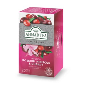 Ahmad Tea Rosehip Hibiscus & Cherry Herbal Tea 20 foil tea bags - 1 of 4