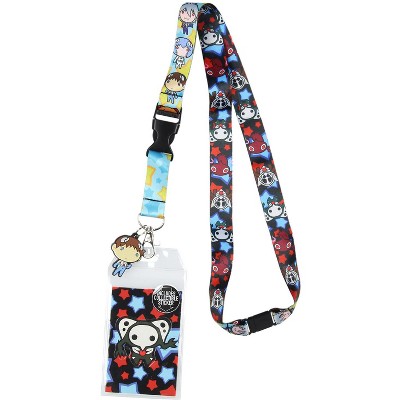 Marvel Deadpool Lanyard with Unicorn Rainbow Charm and Detachable ID Holder