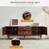 JVNOXK-Mid-Century Modern 70.9" Walnut TV Stand for 50"+ TVs, Stylish Storage Console-walnut - 4 of 4