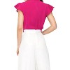 Women's High Waist Front Double Layered Wide Pant - INA Fashion - 2 of 2