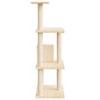 vidaXL Cat Tree Cream Engineered wood, plush, sisal Built to Last - 4 of 4