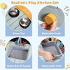 Garvee Wood Outdoor Play Kitchen Set for Toddlers-Realistic Faucet & Sink, Stoves, Chalkboard, Storage Shelf (Yellow) - 4 of 4