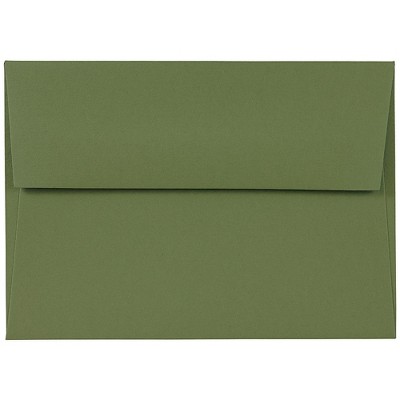 JAM Paper 4Bar A1 Invitation Envelopes 3.625 x 5.125 Olive Green 5157438