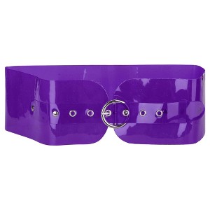 INSPIRE CHIC Women Clear Waist Belts, Wide Transparent Round Buckle PVC Waistband Belt for Dress - 1 of 4