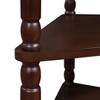 NicBex 33.8" Small Triangle Corner End Table, Wood Corner Side Table for Small Spaces, 3 Tier End Corner Table with Solid Wood Legs, Milk White - 4 of 4