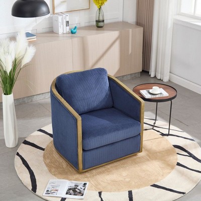 NicBex Accent Chair with Comfortable Foam Cushion,Modern Swivel Barrel Chair,Club Chair for Bedroom,Reading Room