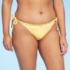 Women's Heart Pattern Eyelet Side-Tie High Leg Extra Cheeky Bikini Bottom - Wild Fable™ - image 4 of 4