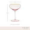 Twine Rose Crystal Coupe Glasses Drinking Set, Cocktail Glasses Coupe Martini Glasses 11.5oz Set of 2 - 3 of 4