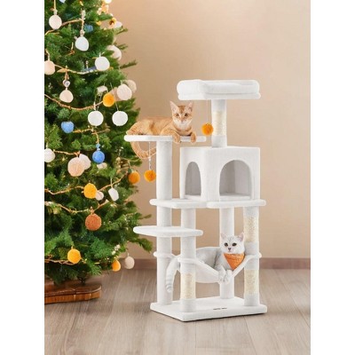 44.1' Cat Tree Tower for Indoor Cats ,Multi-Level Cat Condo Cat Furniture with Scratching Posts, Perches, Hammock, Cave