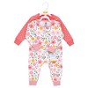 Hudson Baby Infant Girl Cotton Sleep and Play, Floral - 2 of 4