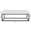 CAVINAS 53.54"W Rectangle PU Ottoman Bench,Metal Base Upholstered Bench,Upholstery Benches for Living Room & Bedroom - 4 of 4
