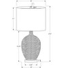 Monarch Specialties Lighting 28inchH Table Lamp Cream Ceramic Ivory / Cream Shade Contemporary - 4 of 4