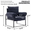 Adjustable Recliner Chair with 6-Position Backrest, Modern Chenille Lounge Armchair for Living Room Bedroom-3irtyhousy - 4 of 4