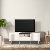 JONATHAN Y TVS1001A Damien 70 in. Farmhouse Curved TV Stand with Drawer and Storage Doors Fits TVs up to 75 in. with Cable Management - 2 of 4