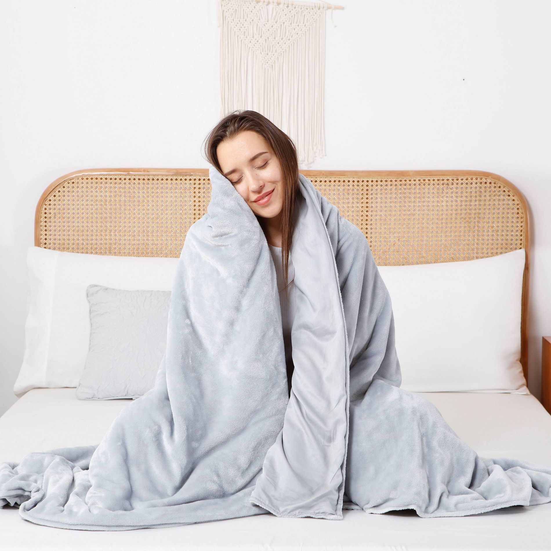 Crystal Reversible 15lbs Weighted Blanket with Removable Cover - DreamLab