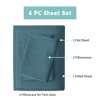 LIVN CO. Solid Brushed Microfiber Deep Pocket Sheet Set with 3M Scotchgard, Teal Cal King - 2 of 4