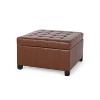 Modern Contemporary Square Storage Ottoman with Fabric,black/brown/beige-Christopher Knight Home - 2 of 4