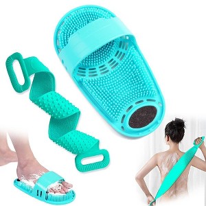 SWTROOM Silicone Foot Scrubber Bath Brush Set - 1 of 4