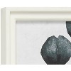 Wood Leaf Framed Wall Art with White Frame Set of 4 Dark Green - Olivia & May: Botanical Mixed Media Cuadros Decorations - 4 of 4