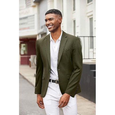 COOFANDY Mens Blazer Jacket One Button Casual Suit Jackets Stretch Knit Sport Coat Black L — фото 2