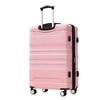 3 Piece Hardshell Luggage Sets, Expandable Suitcase Sets With Spinner Wheels And TSA Lock For Travel (20''/24''/28''), Pink+Black - 2 of 4