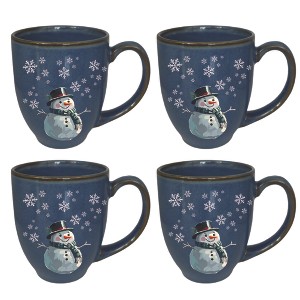 Courtside Market Snowman-Snow Hairloom Mug 4 Piece Set - 1 of 1