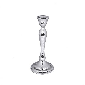 Classic Touch Nickel Candlestick -8.75"H - 1 of 4