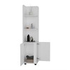62" Tall Corner Cabinet, 3 Tier Freestanding Storage Cabinet, Corner Bathroom Cabinet, Kitchen Pantry Cabinet for Kitchen Living Room Bathroom - 4 of 4