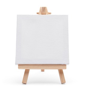 KINGART Easel & Canvas Set, 3” x 3”, 8 pc - 1 of 4