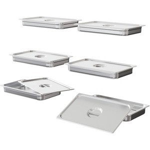 Commercial Grade 6 Pack Size Food Pan, Stainless Steel Steam Table Pans, Restaurant Supplies Stainless Buffet Pans - 1 of 4