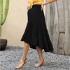 Clearlove Women's High Waist Floral Print Maternity Dress Maxi Skirt Flowy Swing A Line Long Skirts - 3 of 4