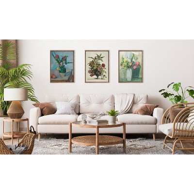 Gold Framed 18x24 Watercolor Floral Canvas Print