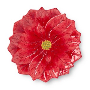 Certified International Winter Blooms 3D Poinsettia Platter - 1 of 4