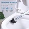 LunaLulinlk Toilet Brush Cleaner and Storage Set Bathroom Toilet Brush, White, 2-Pack - 2 of 4