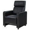 Faux Leather Push-Back Recliner Chair, Tufted Back, Contemporary Upholstered Seat - 4 of 4