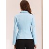 Allegra K Women's Elegant Work Office Lapel Collar Button Down Regular Fit Suit Blazer - 4 of 4