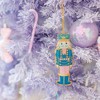 Daydream Society - Blue and Pink Embroidered Nutcracker Christmas Ornament - Pack of 1 Ornament - 2 of 2