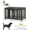 Furniture Style Dog Crate End Table for Small Dogs,Indoor Wooden Pet Kennel with Flip Top–LAOTIES - 3 of 4