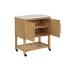 Linon Kolton Kitchen Cart Natural - 3 of 4