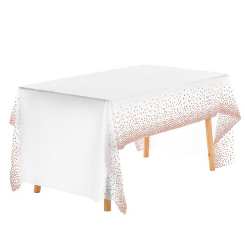 Unique Bargains Disposable Plastic Rectangle Printed Gold Domes Dining ...