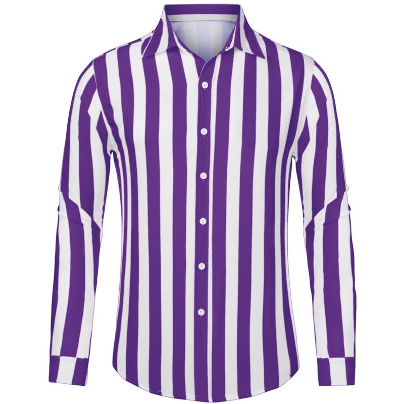 Lars Amadeus Men's Casual Striped Long Sleeves Button Down Shirts, 1 of 7